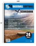 Score It Right Little Blue Baseball/Softball Scorebook – Premium Score Keeping Book – 16 Player - 24 Game Scorebook with Pitch Count, Individual Player Stats, Batting Average Chart - 9.25" x 12"