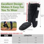 Baseball + Softball Leg Guard, Impact Resistant Batter's Leg Guards, Adult Shin & Foot Shield with Elastic Straps, Suitable for Both Left and Right Feet, Detachable Leg & Foot