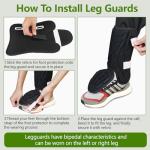 Baseball + Softball Leg Guard, Impact Resistant Batter's Leg Guards, Adult Shin & Foot Shield with Elastic Straps, Suitable for Both Left and Right Feet, Detachable Leg & Foot