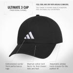 Adidas Mens Baseball Cap – Ultimate Adjustable Strapback Hat, Relaxed Fit, Cotton