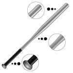 Tuggui Baseball Bat Steel with Carrying Bag (28 in, Silver)
