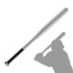 Tuggui Baseball Bat Steel with Carrying Bag (28 in, Silver)