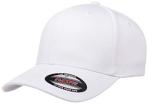 Flexfit Men's Wooly Combed Twill Fitted Baseball Cap, White, Large-X-Large