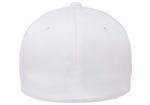 Flexfit Men's Wooly Combed Twill Fitted Baseball Cap, White, Large-X-Large