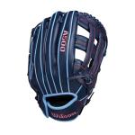 Wilson A500 12" Infield Youth Baseball Glove - Right Hand Throw, Navy/Blue/Red