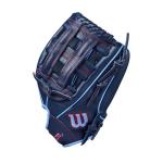 Wilson A500 12" Infield Youth Baseball Glove - Right Hand Throw, Navy/Blue/Red