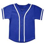 babyhealthy Kids Baseball Jersey Button Down Hip Hop Personalized Sport T Shirts Tops for Boys Girls Blue