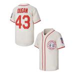 jimmy dugan 43 City of Rockford Peaches A League of Their Own Movie Men's Baseball Jersey Stitched Size M Cream