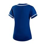 EALER BJW80 Womens Button Down Baseball Jersey, Blank Softball Team Uniform, Hip Hop Hipster Plain Tshirts Short Sleeve Active Tee Shirts Blue