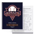 HIGHRAZON Baseball Softball Scorebook, 35 Games 9 Innings 8.5" x 11" Large Print, Score Keeping Book for Stats with Stickers, Baseball Softball Score Book for Scorekeeper, Coach, Family (Horizontal)