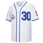 Men's Softball Jersey #30 Benny The Jet Rodriguez Movie Baseball Jersey Stitched S-3XL White-Blue