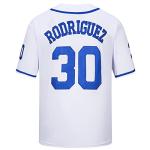 Men's Softball Jersey #30 Benny The Jet Rodriguez Movie Baseball Jersey Stitched S-3XL White-Blue