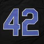 Men's Black Legend Baseball Jersey Number 42 Vintage Stitched Retro Button Down Shirts, X-Large
