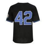 Men's Black Legend Baseball Jersey Number 42 Vintage Stitched Retro Button Down Shirts, X-Large