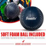 Franklin Sports Teeball Recreational Series Fielding Left Hand Glove with Baseball, 9.5-Inch, Royal/Lime/Orange