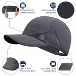 Sport Cap,Soft Brim Lightweight Running Hat Breathable Baseball Cap Quick Dry Sport Caps Cooling Portable Sun Hats for Men and Woman Performance Workouts and Outdoor Activities Dark Grey
