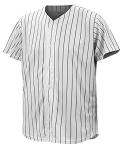 Baseball Jersey for Men and Women, Baseball Shirts for Custom Button up Shirt,Hipster Hip Hop Sports Uniforms(White-blackstripe,XL)