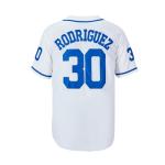 Youth #30 Sandlot Benny The Jet Rodriguez Movie Kids Baseball Jersey Stitched Christmas Summer White Size S