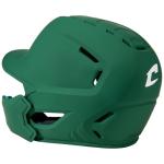Champro HXE Matte Baseball Batting Helmet with Jaw Guard, Medium, Forest Green
