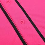 Pullonsy Pink Softball Baseball Jersey for Men Women 80s 90s 00s 10s Hip Hop Shirts Party Gift Streetwear Black Stripe-Hot Pink Jersey,Men Size Large