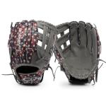 Boombah USA Baseball Fielding Glove w/ B4 H-Web Gray/Navy/White/Red - Size RHT-12