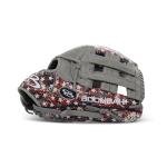 Boombah USA Baseball Fielding Glove w/ B4 H-Web Gray/Navy/White/Red - Size RHT-12