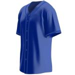Sianline Baseball Jerseys Blank Button Down Shirts Plain Casual Short Sleeve Hipster Hip Hop Sports Adults Uniforms Bright Blue