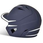 CHAMPRO HX Legend Plus Performance Baseball Batting Helmet with Removeable Jaw Guard in Two-Tone Color Matte Finish, Navy, White, Senior, Model Number: HXM2NYS