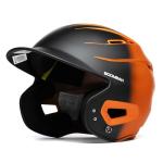 Boombah DEFCON Metallic Fade Batting Helmet Sleek Profile NOSCAE Black/Metallic Orange - Size Junior 6 1/4" - 7"