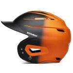 Boombah DEFCON Metallic Fade Batting Helmet Sleek Profile NOSCAE Black/Metallic Orange - Size Junior 6 1/4" - 7"