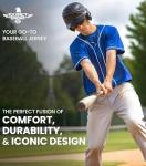 Exxact Sports Blank Baseball Jersey, Unisex Classic Button Down Softball Jersey for Men & Women, Comfortable for All-Day Wear - (Black,AM)