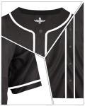 Exxact Sports Blank Baseball Jersey, Unisex Classic Button Down Softball Jersey for Men & Women, Comfortable for All-Day Wear - (Black,AM)