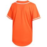Pullonsy Orange Baseball Jersey for Men Women Old School Classic Sports Uniform T-Shirts Athletic Outwear Tops White Stripe-Orange Jersey,Men Size Large