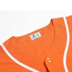 Pullonsy Orange Baseball Jersey for Men Women Old School Classic Sports Uniform T-Shirts Athletic Outwear Tops White Stripe-Orange Jersey,Men Size Large