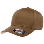 Flexfit Men's Wooly Combed Twill Fitted Baseball Cap, Coyote Brown, Large-X-Large