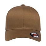 Flexfit Men's Wooly Combed Twill Fitted Baseball Cap, Coyote Brown, Large-X-Large