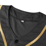 MESOSPERO Blank Baseball Jersey for Men, Button Down Plain Short Sleeve Hipster Hip Hop T Shirts White Black Red Yellow Orange Grey Blue(an Dark Grey,X-Large)