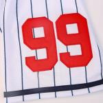 Stitched New York 99 Baseball Jerseys Shirts Hip Hop Button Down Men's Clothing for Party Xmas Gift (White Pinstriped,L)