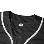 Phoneutrix Youth Blank Baseball Jersey Boy's Hip Hop Short Sleeve Shirts Kid's Sports Uniforms Jersey(Medium, Black)