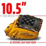 Franklin Sports Field Master Series Baseball Gloves, Right Handed Thrower, 10.5"