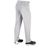 CHAMPRO Boys Open-Bottom Loose-Fit Baseball Pant with Adjustable Inseam and Reinforced Sliding Areas , Grey, Youth Large