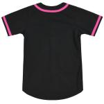 Repawu Kids Baseball Jersey Button Down Hip Hop Personalized Sport T Shirts Tops Baseball Shirt for Boys Girls Toddler 2T-12Y (US, Age, 6 Years, Black-Pink)