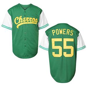 MESOSPERO Kenny Powers Baseball Jersey #55 Myrtle Beach Mermen Stitched Men Movie Baseball Jersey Blue Green (55 Powers Green, XX-Large)