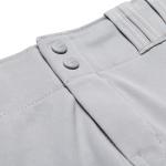 CHAMPRO Boys Open-Bottom Loose-Fit Baseball Pant with Adjustable Inseam and Reinforced Sliding Areas , Grey, Youth Large