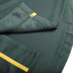 DEHANER Green Customized Baseball Jersey Men Women Button Down Shirt New Year Party Streetwear Yellow Stripe-Dark Green Jersey Size X-Large