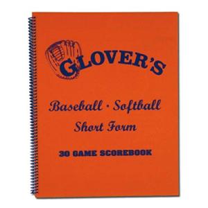 Glovers Scorebooks Short Form Baseball/Softball Scorebook (30 Games)