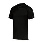 Augusta Sportswear Attain Wicking Two-Button Baseball Jersey Black M