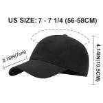Hats for Men Women Classic Strapback Washed Cotton Dad Hats Baseball Caps for Men and Women （Black）