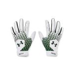 Under Armour Men's Clean Up Baseball Gloves, (101) White/Forest Green/Forest Green, Large