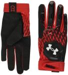 Under Armour Men's Clean Up Baseball Gloves, (001) Black/Red/White, Large